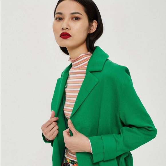 Topshop Jackets & Blazers - Topshop Plisse Belted Duster Coat